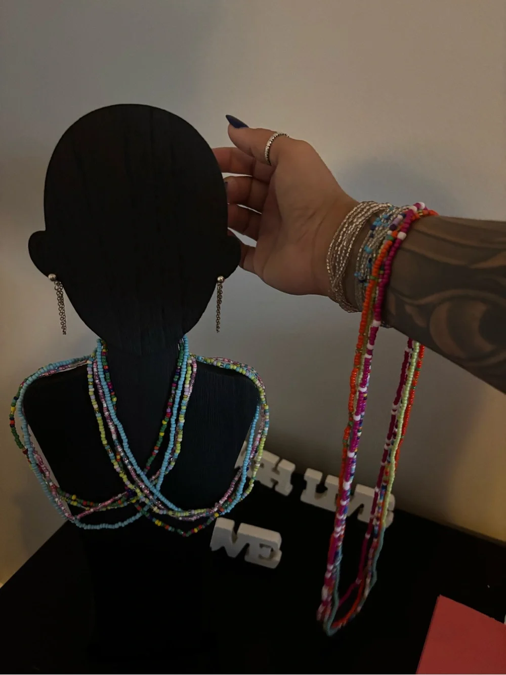 Bundle and Save! Multicolor Seed Bead Layered Necklace - Picture 4 of 4